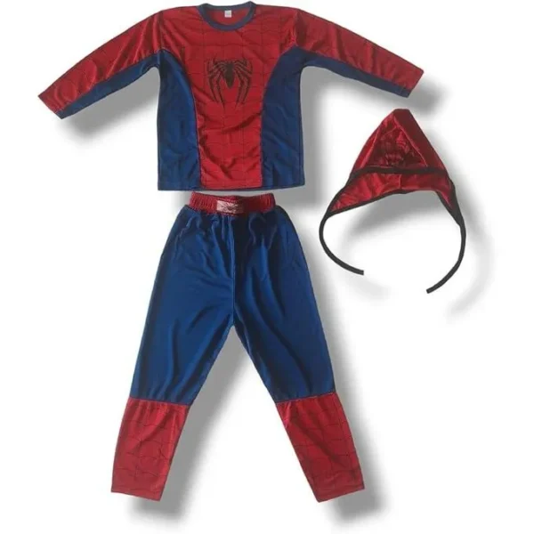 Kids Hero Costume 3-Piece Outfit in Red and Blue