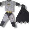 Gray Superhero Costume for Kids – 3-piece costume set with cape, top, and pants