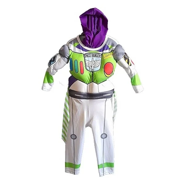 Kids Space Ranger Costume with Muscles and Hood – 2-Piece Outfit