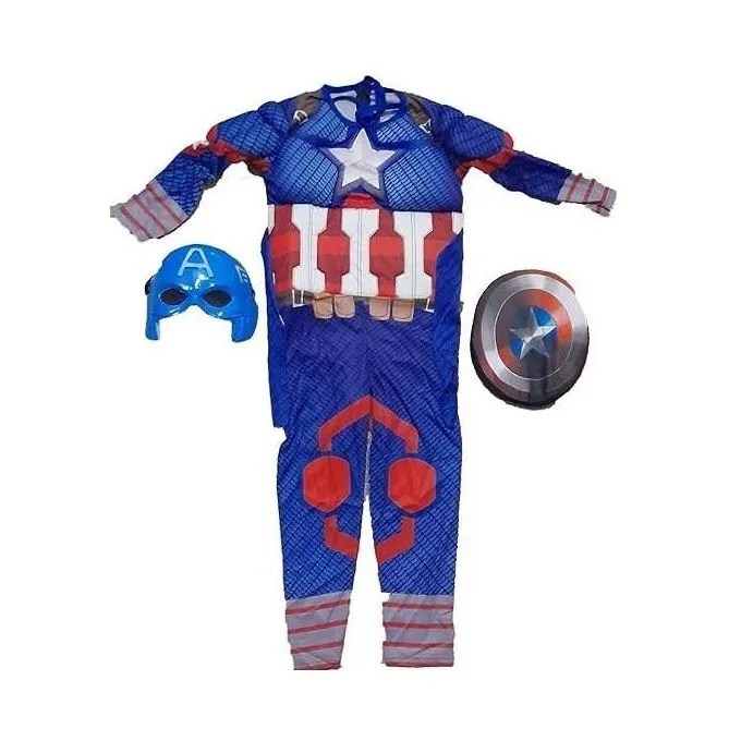 kids hero costume with mask and shield