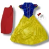 snow-white-princess-costume-kids Snow White Princess Costume for Kids featuring a vibrant yellow skirt, blue bodice, and red cape